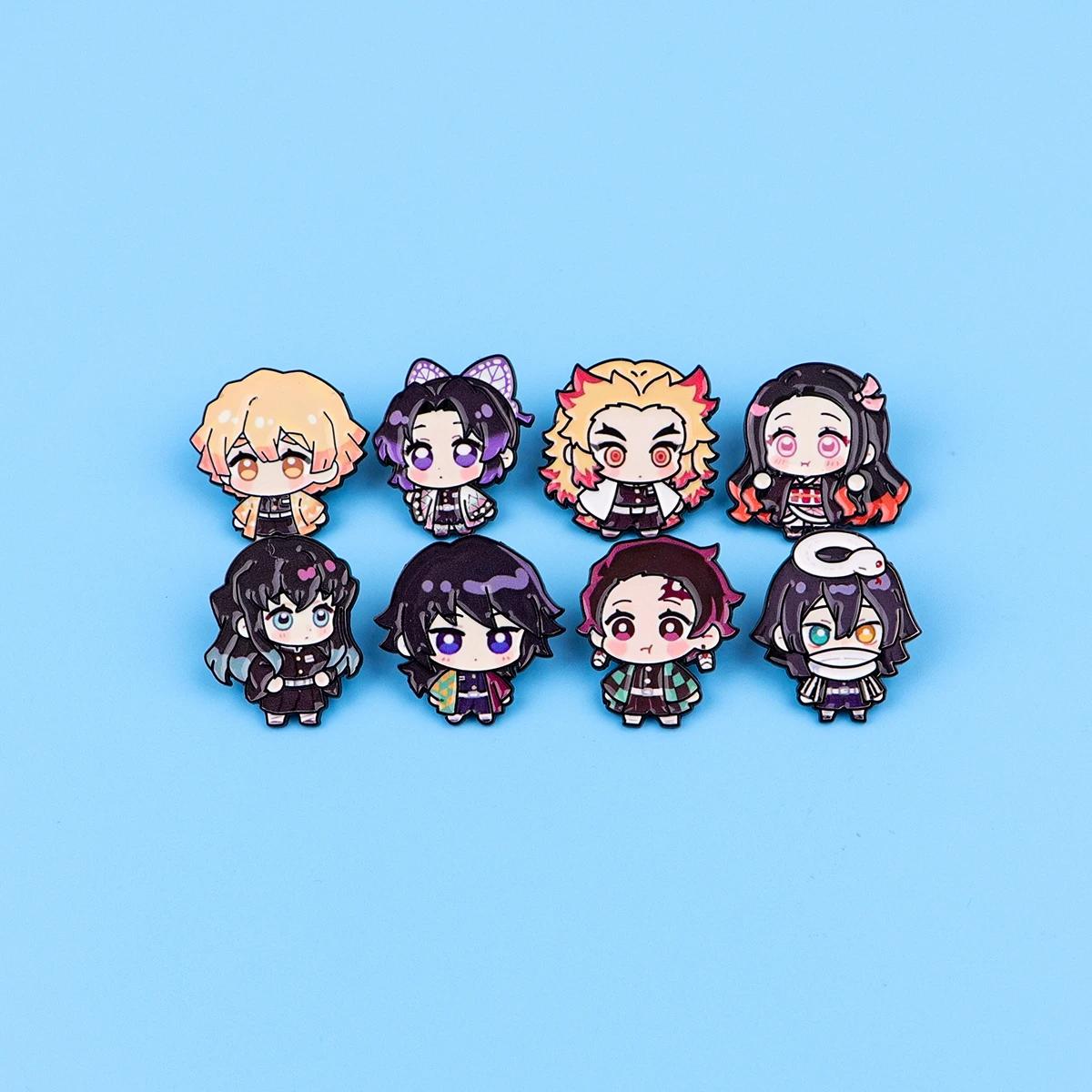 Broche de dessin animé en émail pour manteau, 8 pièces, broches pour femmes, Badges à revers à la mo