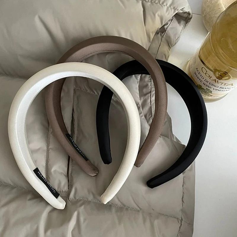 Bandeau de sauna en éponge de satin rétro pour femmes, document solide, tempérament français élégant