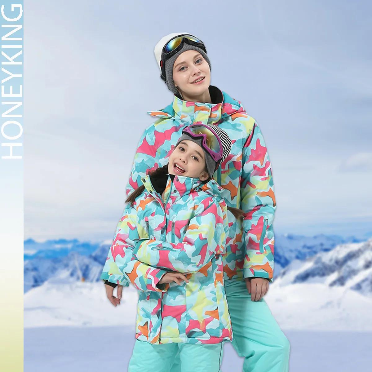 HONEYKING enfants vêtements d'extérieur de Ski hiver chaud coupe-vent Sports de plein air vestes de
