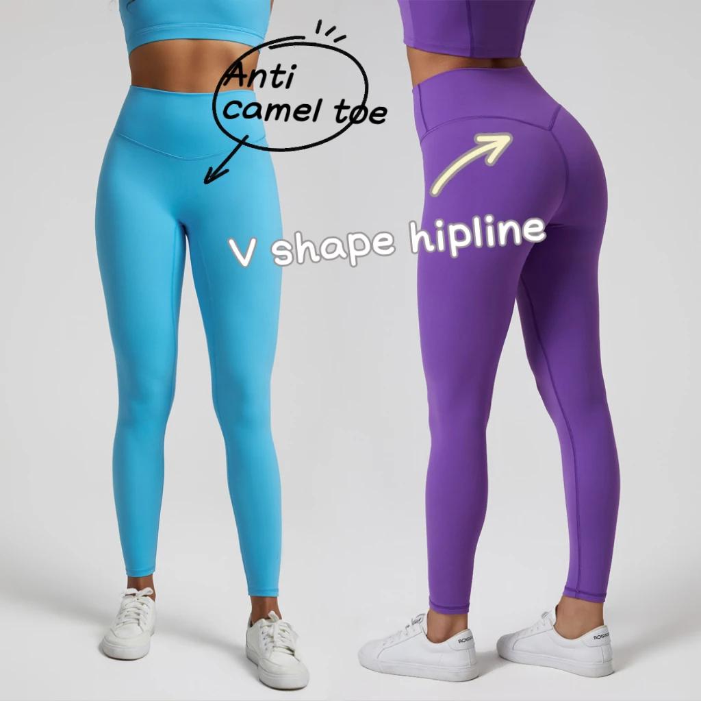 SHINBENE Super Cloud 25 "Nylon taille haute pantalons de Yoga 4 voies extensible Spandex V forme dos