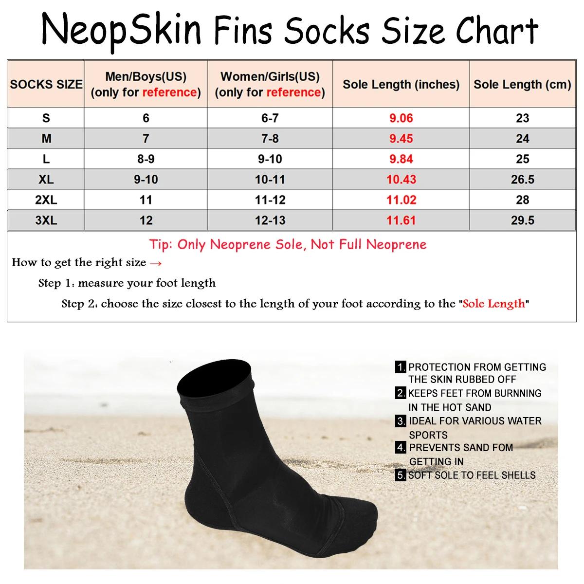 Chaussettes à ailettes fines en néoprène, dessus en polyester, l'offre elles en néoprène, protection