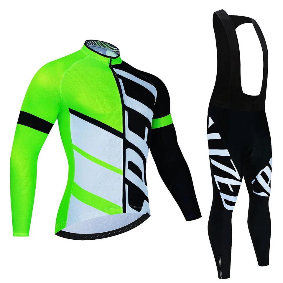 Maillot de cyclisme de l'équipe pour hommes, ensemble Ropa Ciclismo, vêtements de vélo à manches lon