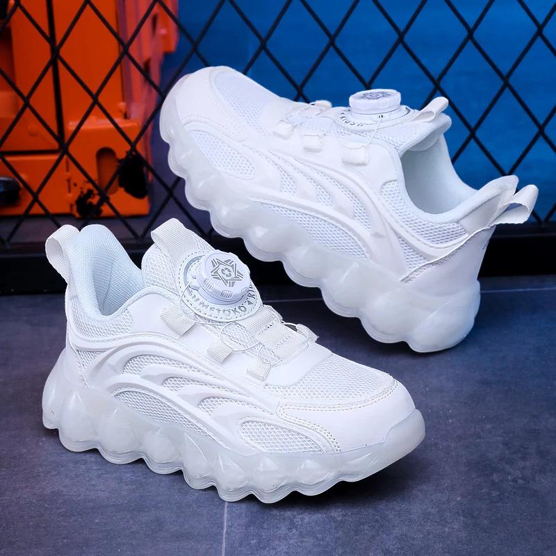 Chaussures d'école blanches pour enfants, baskets décontractées pour garçons et filles, sports léger