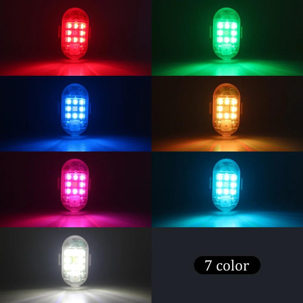 Lumière stroboscopique LED avec télécommande sans fil, pour voiture, moto, vélo, Drone, Scooter, lam