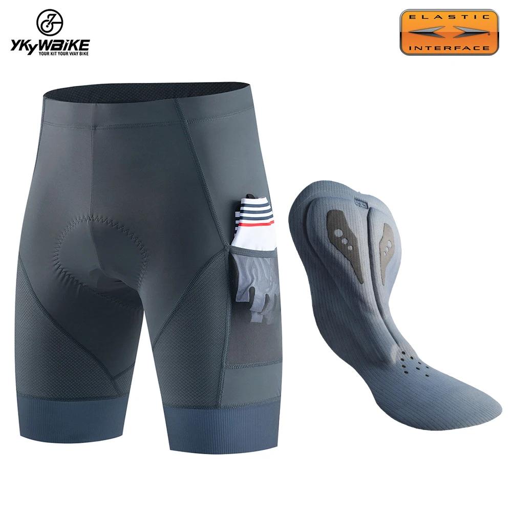 Shorts de cyclisme rembourrés YKYW pour hommes - Confort ultime en VTT et vélo de route - Interface élastique