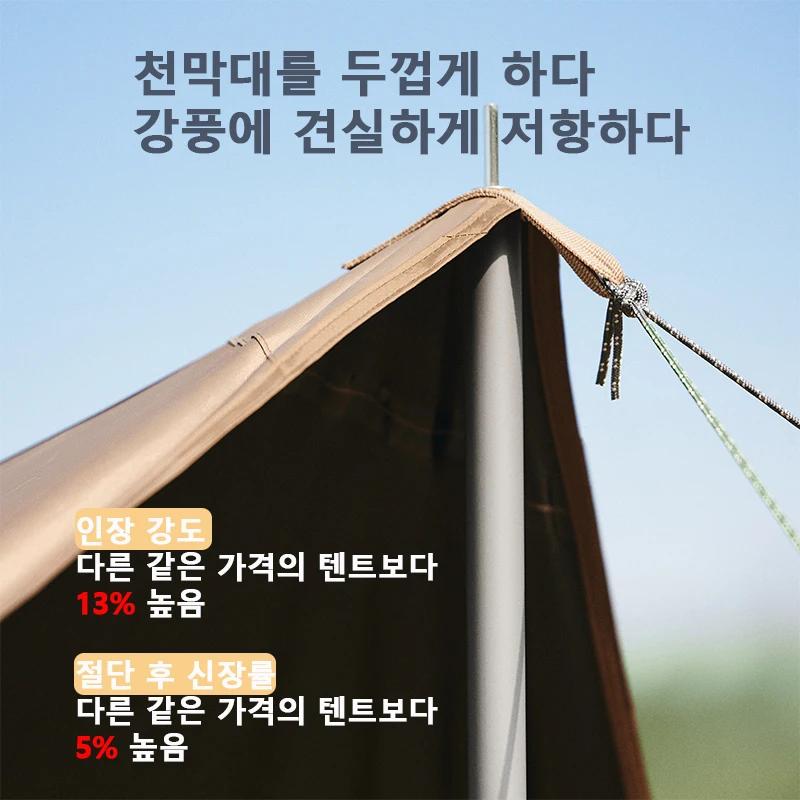 Bâche camping Naturehike revêtement noir - Abri solaire portable ultraléger imperméable pique-nique