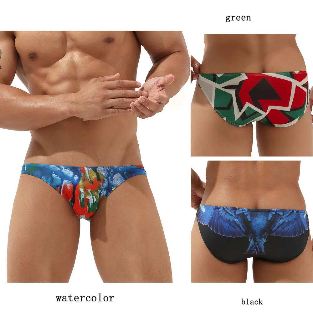 Ensemble trois pièces homme Seobean - Sous-vêtements triangulaires bikini rayures pantalons plage
