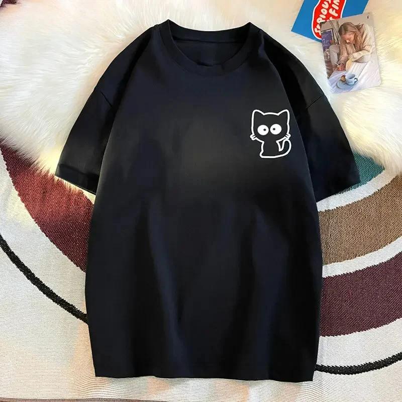 Femme décontracté impression col rond manches courtes T-Shirt 2025 nouvelle tendance d'été tout-matc