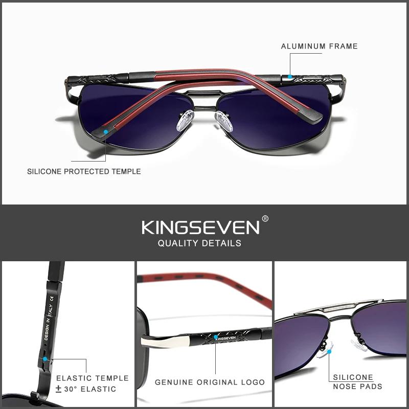 KINGSEVEN aluminium marque lunettes de soleil polarisées hommes femmes mode cadre mâle miroir lunett