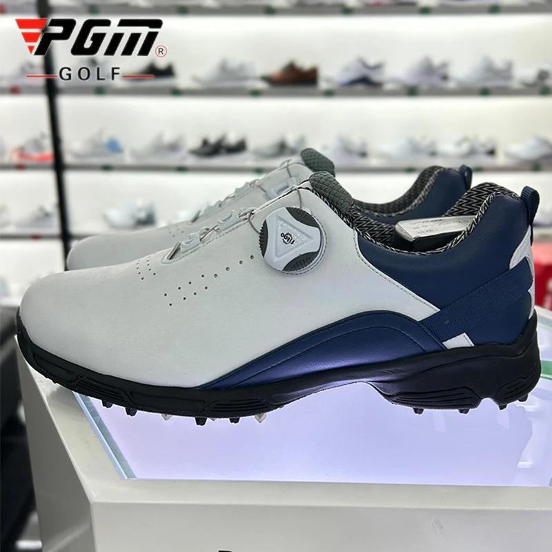 PGM-Chaussures de golf imperméables pour hommes, baskets de sport, légères, respirantes, anti-aldes,