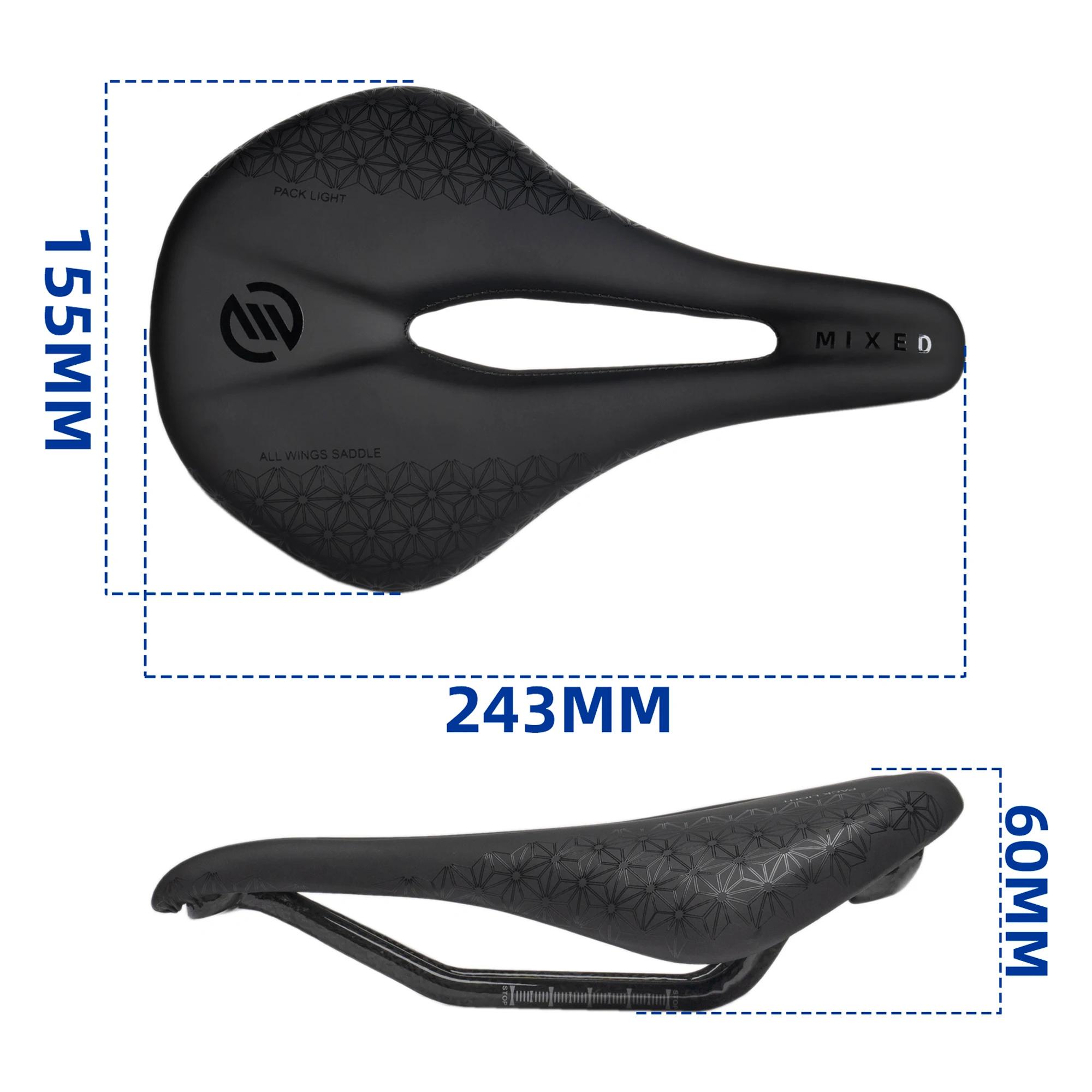 Selles de vélo en carbone mélangées 6D, siège de vélo de route et de montagne, pack de selles légère