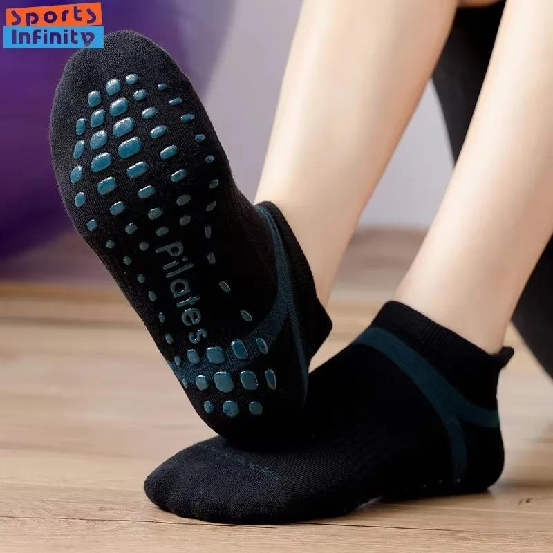 Chaussettes de yoga respirantes en coton non ald pour hommes et femmes, grande taille, silicone, fit