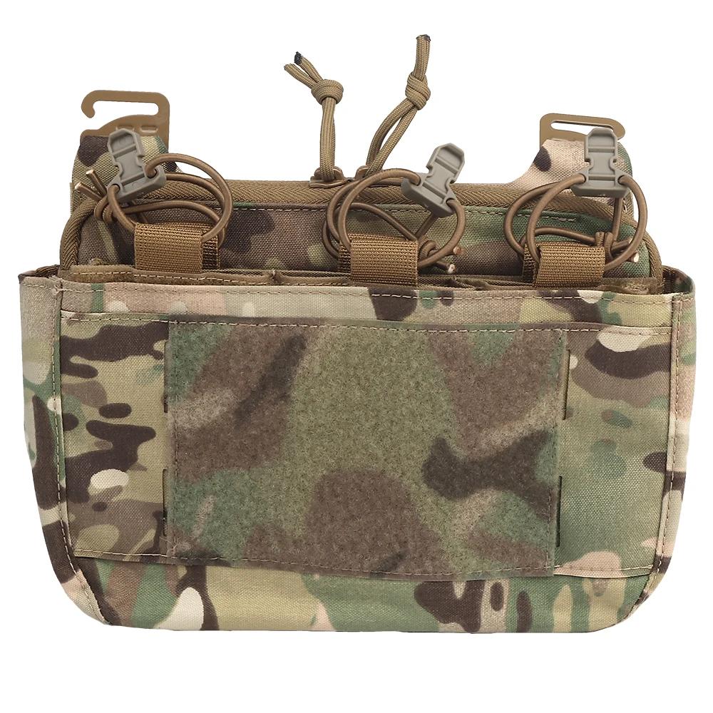 Tactique DOPE rabat avant g-crochet Double pile abdominale Fanny Pack Triple Magazine insérer pochet