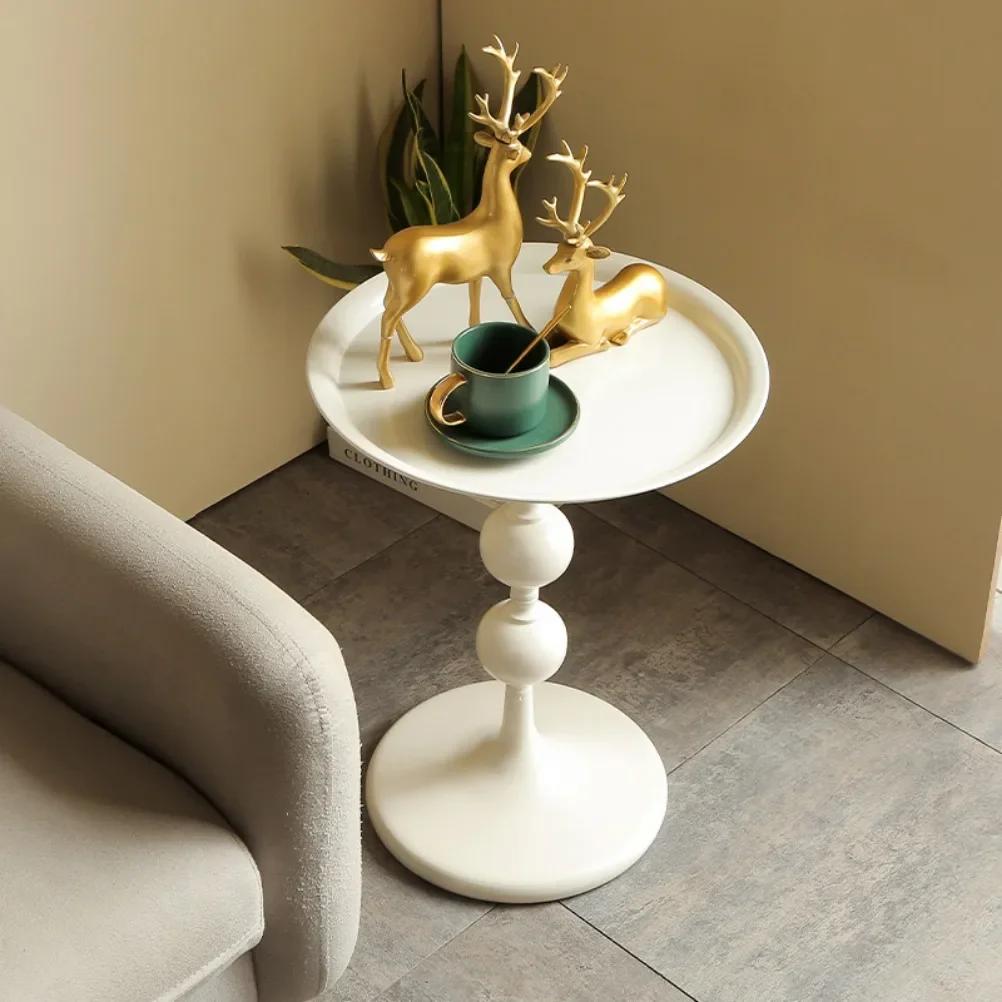 Petite Table Basse Ronde Nordique, Rangement de Canapé, délégations Moderne, Salon, Chambre à Couche