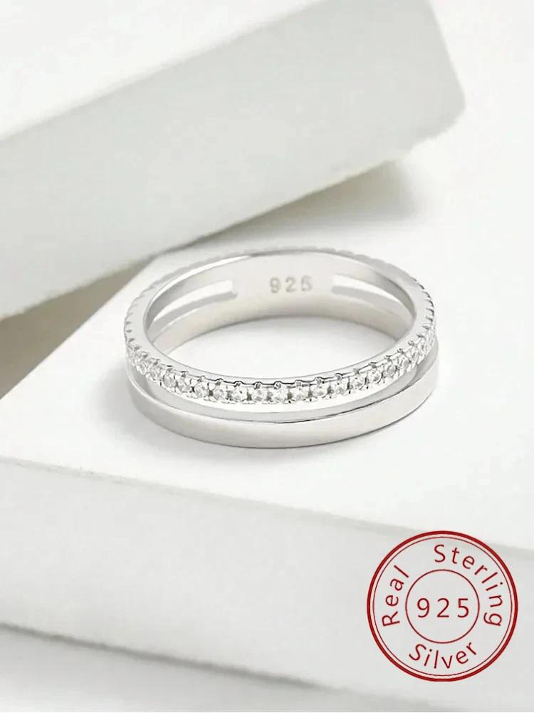 Bague en argent Sterling 925 pour femmes, bague classique scintillante en Zircon, fiançailles, maria