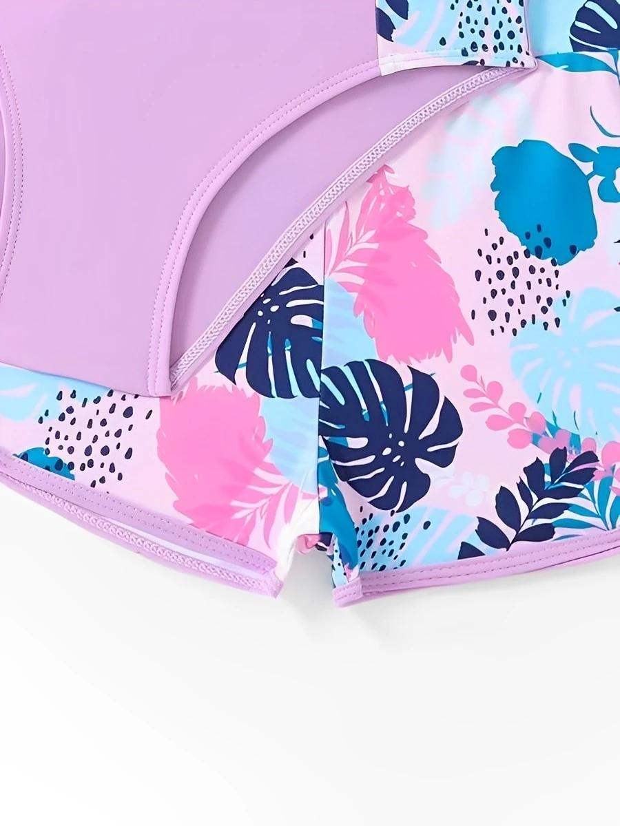 Maillot de bain une pièce avec short pour filles 2026 – Tenue de bain pour enfants, maillot de bain