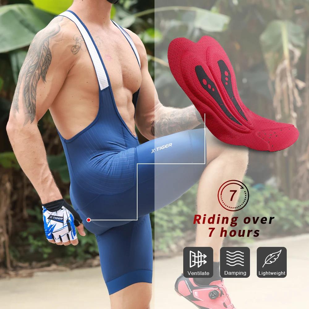 X-TIGER short de cyclisme homme short à bretelles longue Distance short de cyclisme homme profession