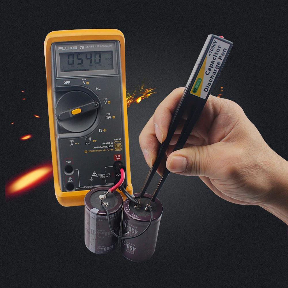 Stylo de décharge de condensateur, outil de décharge rapide haute tension, déchargeur numérique Spar
