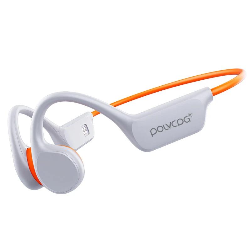 POLVCDG casque à Conduction osseuse IPX8 32GB Bluetooth 5.3 casque de natation sans fil avec Microph