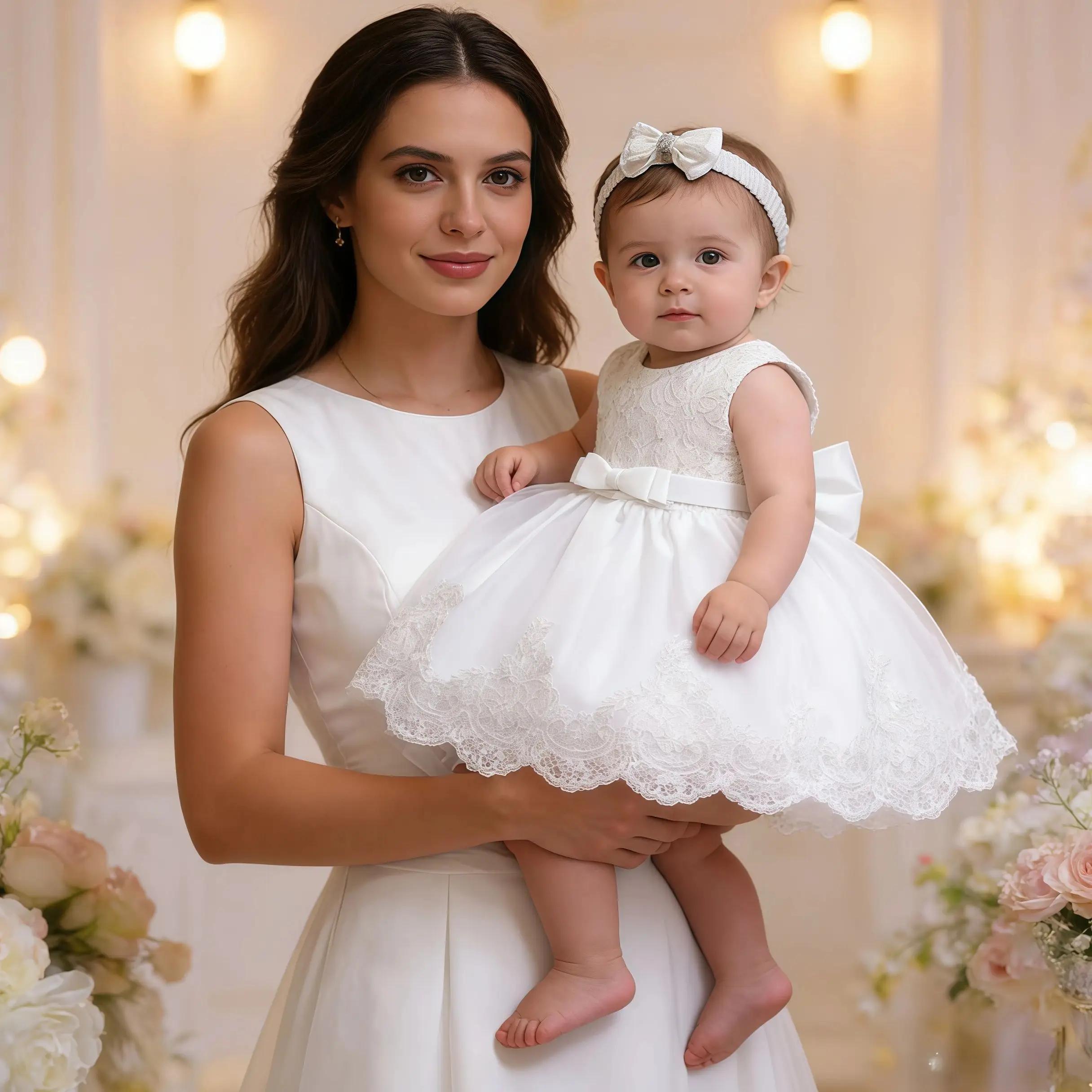 LZH bébé fille robe nouveau-né vêtements princesse robe + chapeaux pour enfant en bas âge anniversai