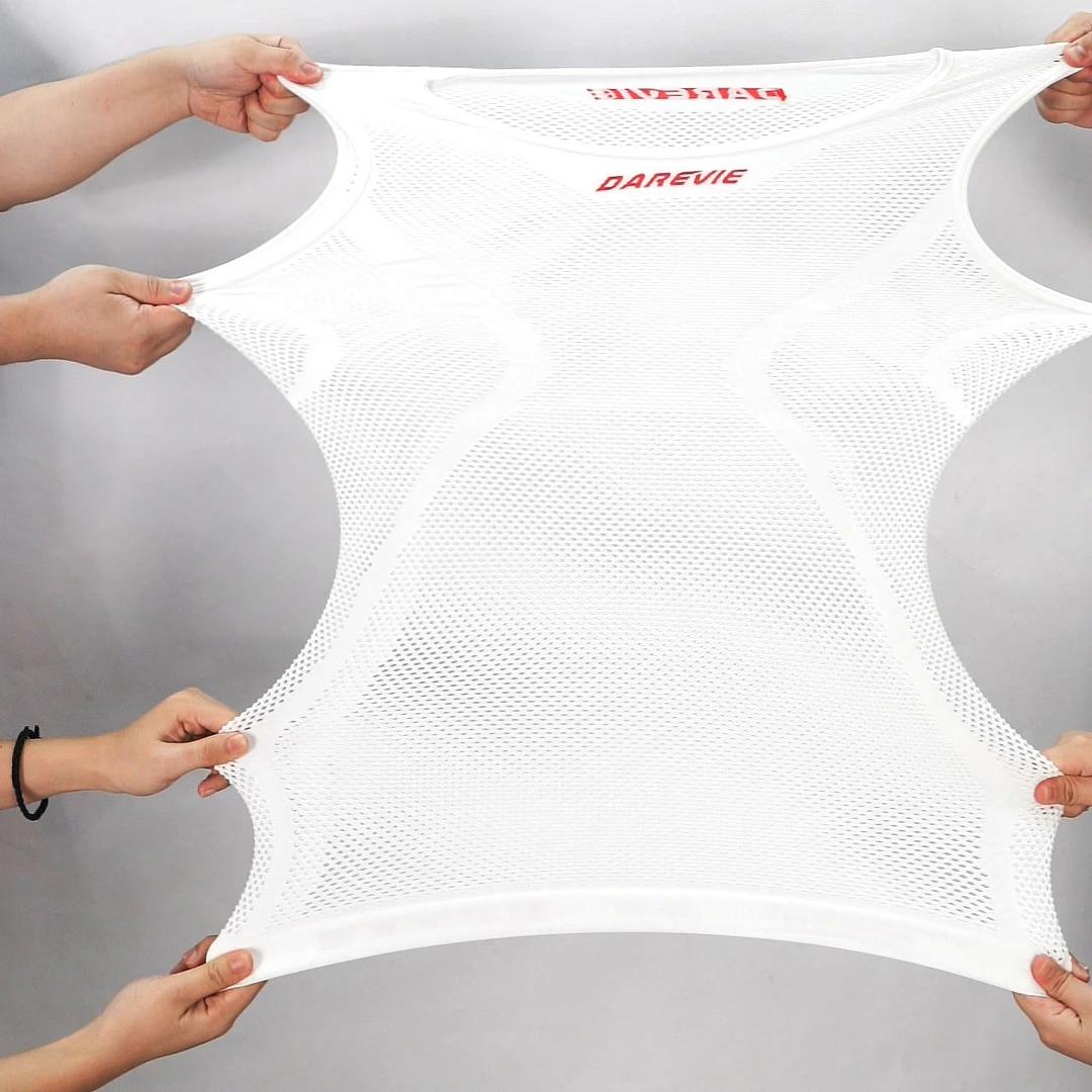 DAREVIE Chemise en résille sans couture pour hommes et femmes, couche de base de cyclisme, absorbant