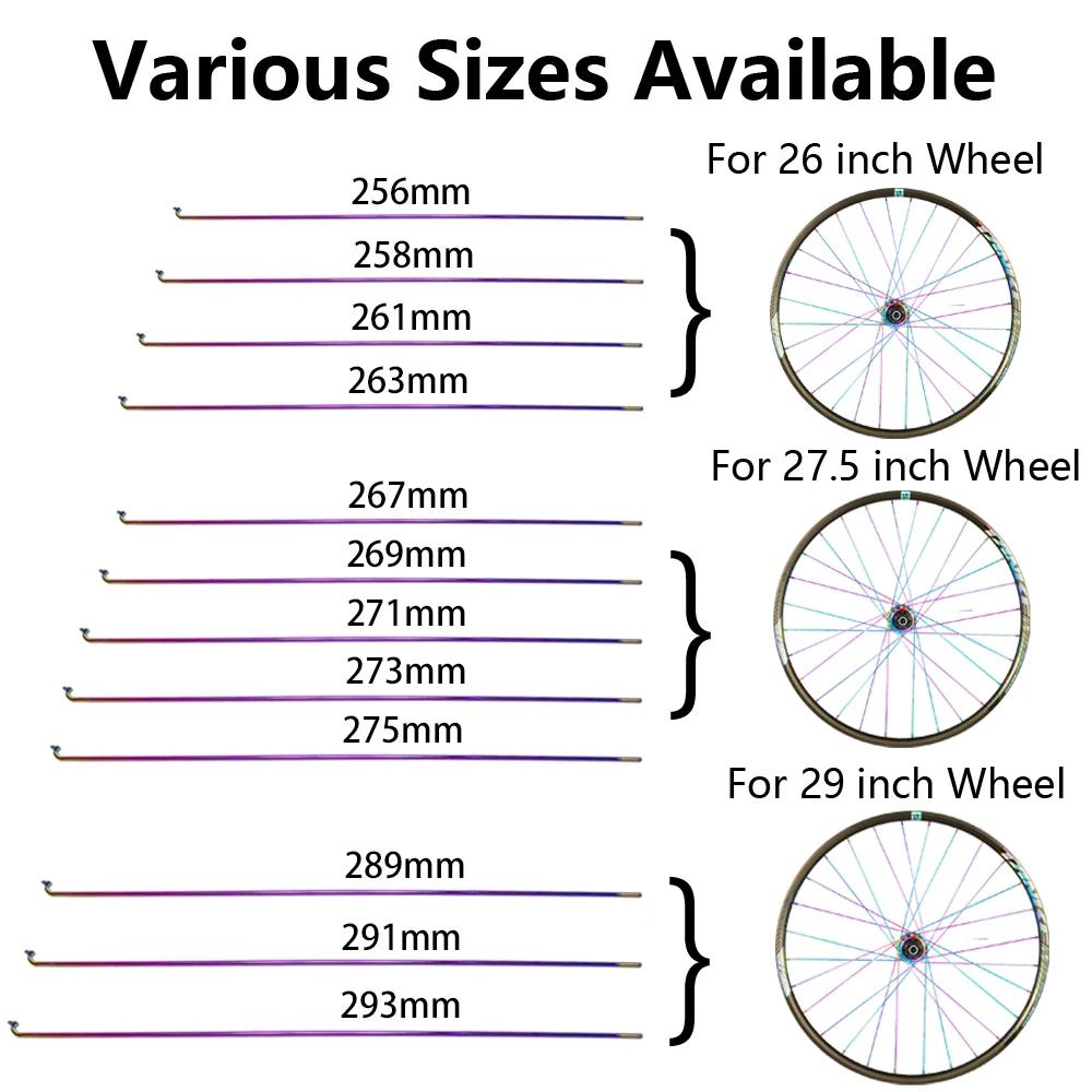 TANKE vélo 12 pièces rayons fil avec écrous pour 26/27.5/29 pouces roue vtt vélo de route en acier i