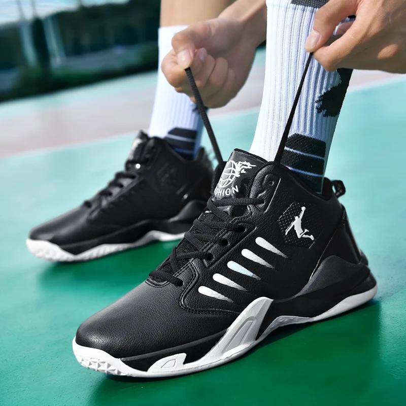 Chaussures de basket-ball souples pour hommes, baskets confortables et respirantes, légères à la mod