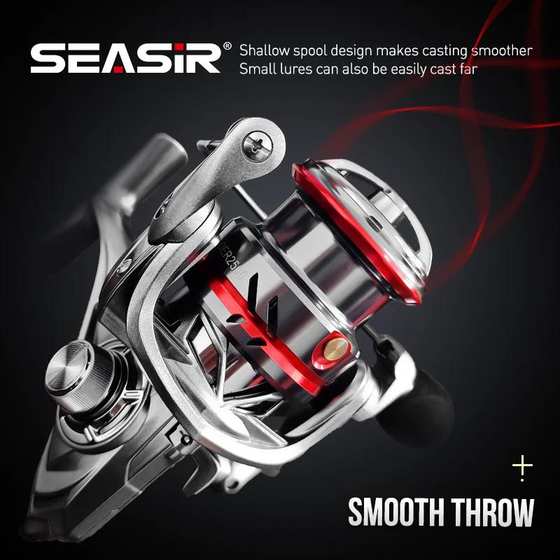 SEASIR OER Moulinet de pêche Spinning Ultra léger en aluminium peu profond, 12kg Max, matériel de pê