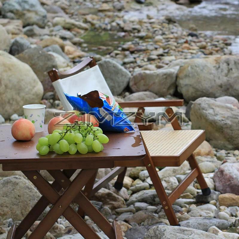 Chaise pliante d'extérieur, Portable, pour jardin, Camping, salon, loisirs, dossier, petit tabouret