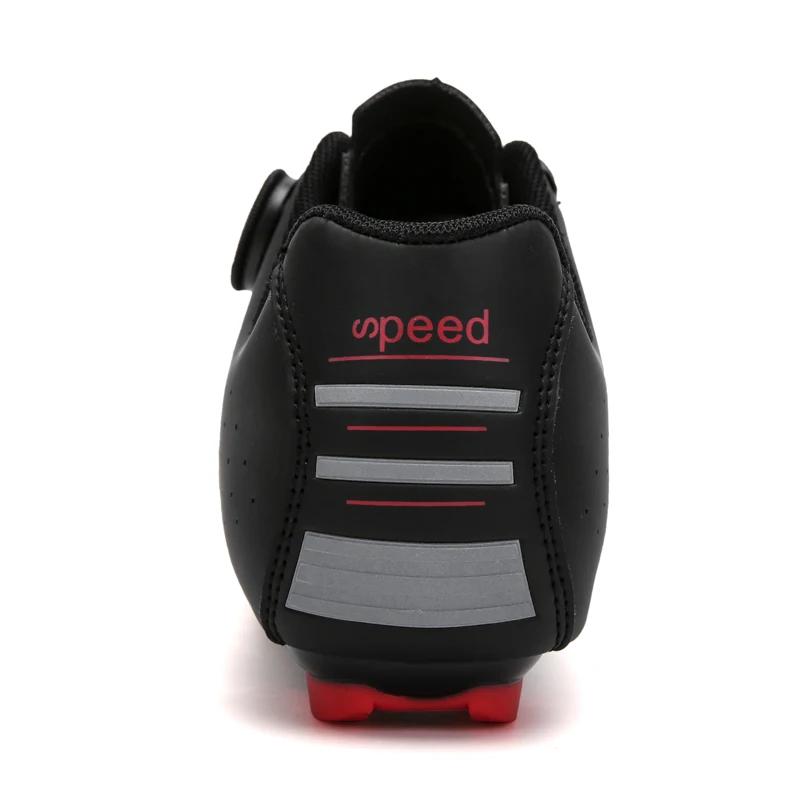 Chaussures de cyclisme professionnelles semelle extérieure en caoutchouc bouton boucle chaussures vt