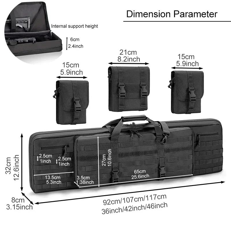 Sac à dos tactique à double compartiment pour fusils avec fermeture éclair, système Molle, rembourra