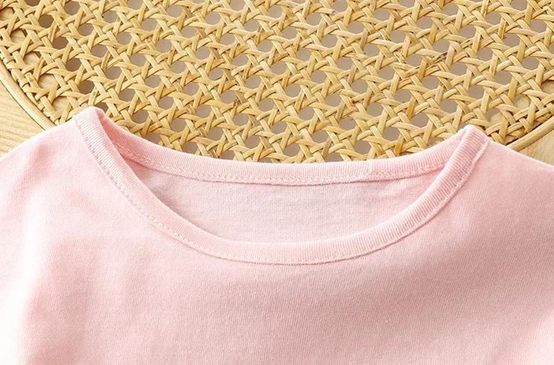 Bébé garçons T-shirt basique à manches longues T-shirts pur coton bébé hauts pour filles enfants T-s