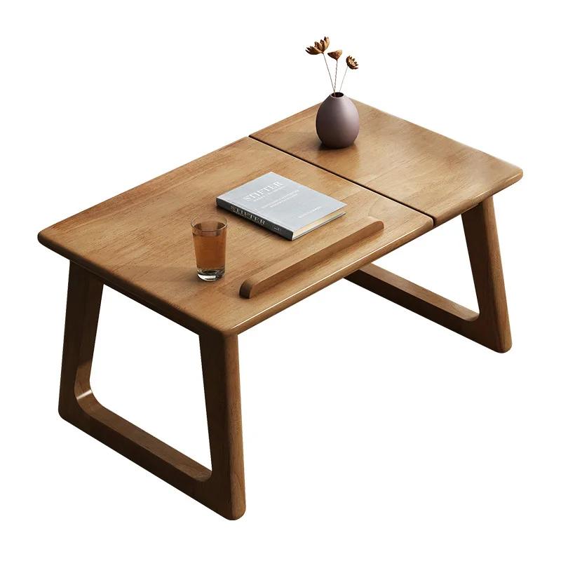 Bureau d'ordinateur Portable en bois massif, fenêtre japonaise, Tatami, lit Portable, Tables pliante