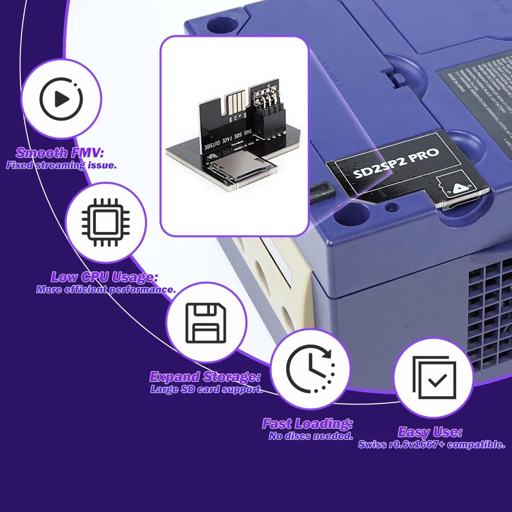 Bitfunx V1.3 SD2SP2 Pro adaptateur de carte SD charge SDL carte Micro SD lecteur de carte TF pour Ni