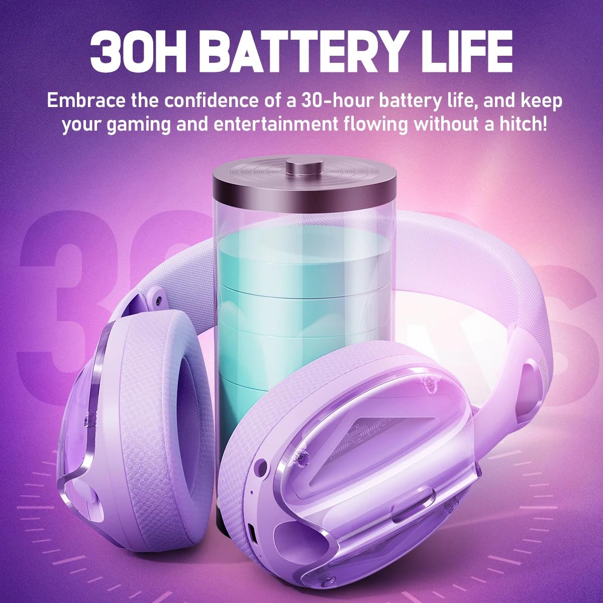 Picun-Casque de jeu sans fil G1 2.4GHz, son surround 3D, audio spatial, casque micro HD ENC pour jou