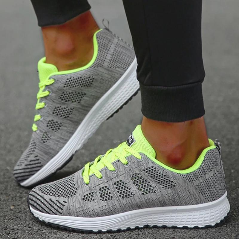 Baskets femme respirantes 2025 nouvelle mode plat en plein air - Chaussures maille tissu à lacets