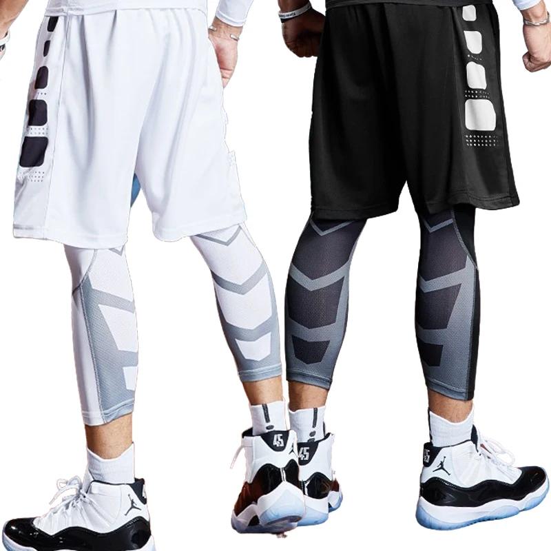 Pantalon court de sport pour hommes, Leggings de course, de gymnastique, de jogging, à Compression é