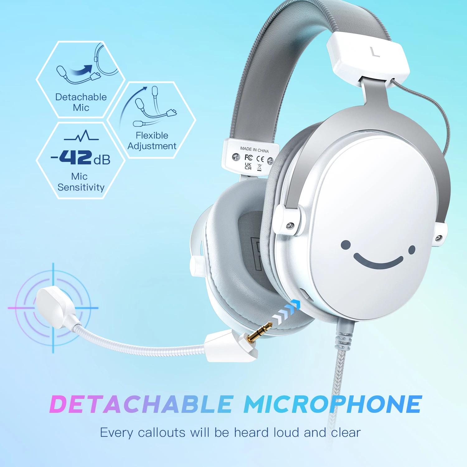 FIFINE – casque de jeu USB avec son Surround 7.1/prise 3.5mm/Microphone, casque filaire sur l'oreill