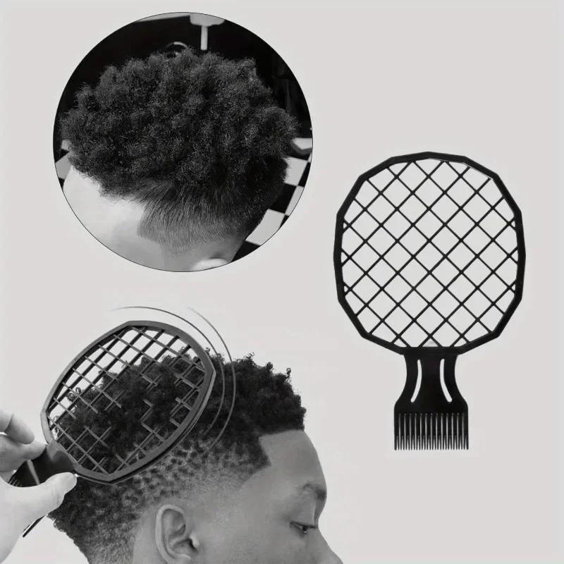 Ensemble combiné d'outils de coiffure pour tresses de cheveux, peigne à grille de cheveux noirs + br