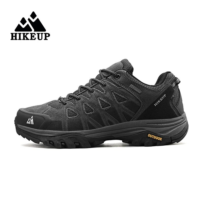 HIKEUP nouveauté hommes chaussures de randonnée respirant à lacets Trekking mâle amorti en plein air