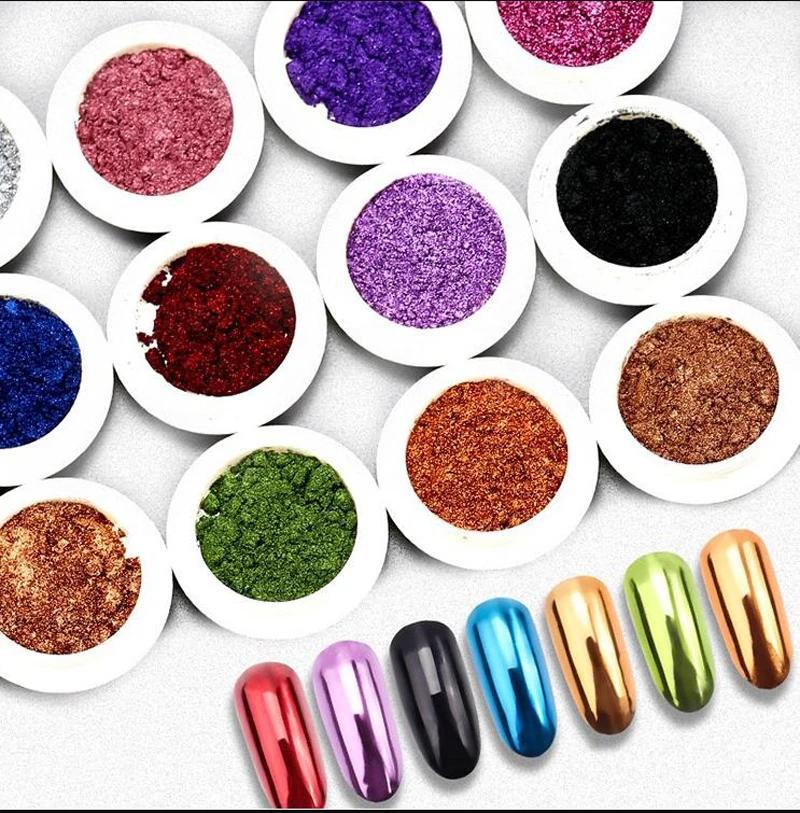 1 pot métallique miroir Chrome poudre à ongles holographique Laser argenté doré ongles frottant pail