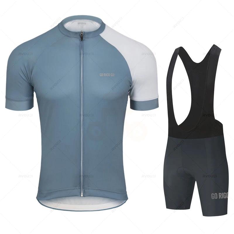 Nouvel ensemble de cyclisme Go Rigo Go blanc 2026 – Maillot d'équipe pour homme à manches courtes –