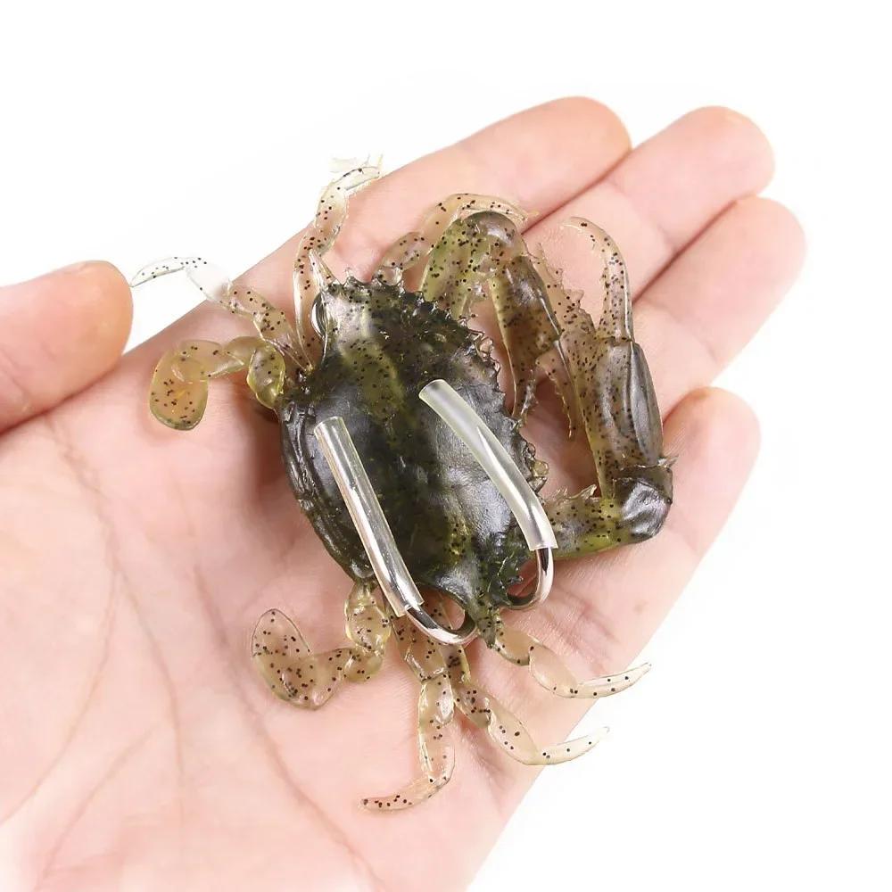 ALASICKA 5-10 pièces 8/10CM leurre de crabe Simulation 3D appât de crabe appât artificiel appât soup
