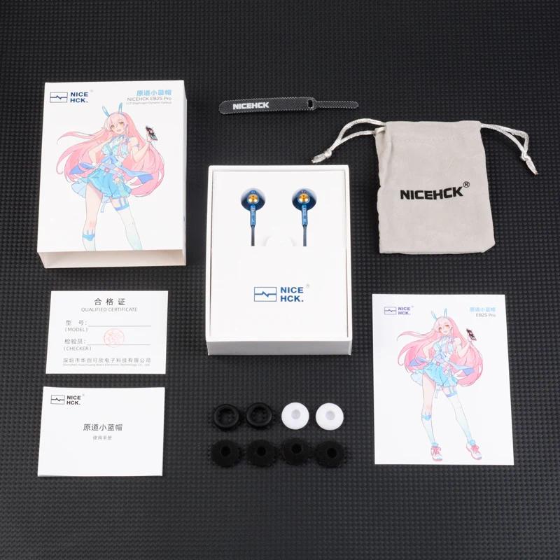NICEHCK EB2S PRO 3.5/4.4mm prise Microphone à tête plate écouteurs HIFI filaire écouteur 15.4mm LCP
