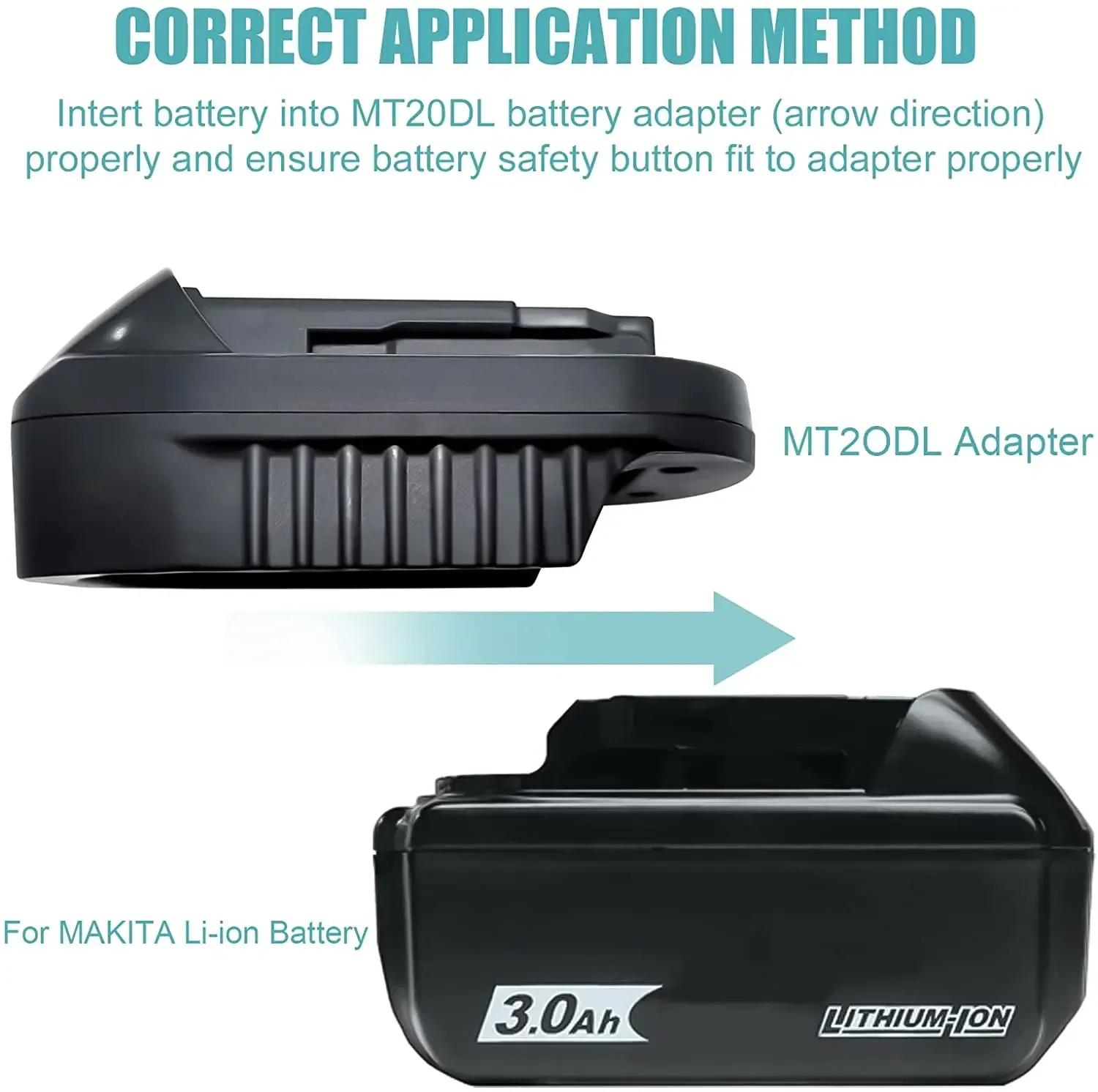 Adaptateur de batterie MT20DL pour Makita 18V Bl1830 Bl1860 Bl1815, conversion de batterie Li-Ion en