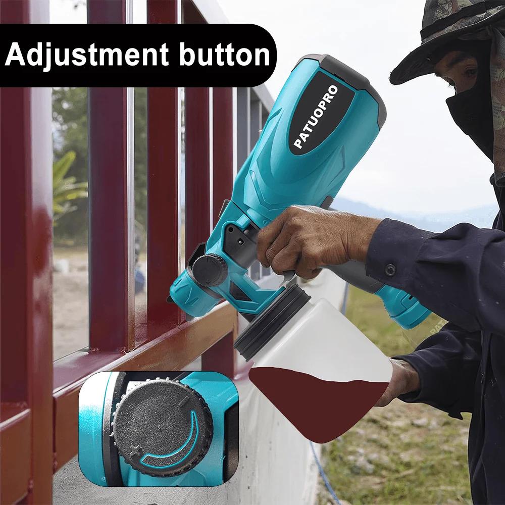 Pistolet de pulvérisation électrique sans fil, pulvérisateur de peinture pour meubles automobiles, a