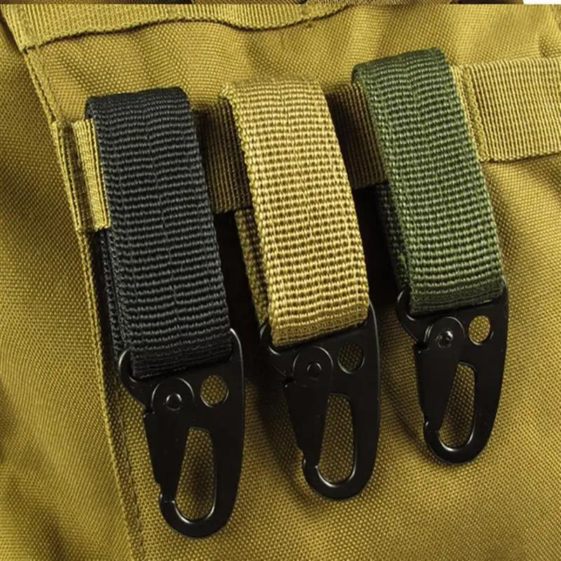 Mousqueton en Nylon haute résistance, crochet à clé, sangle MOLLE, système de suspension, boucle de