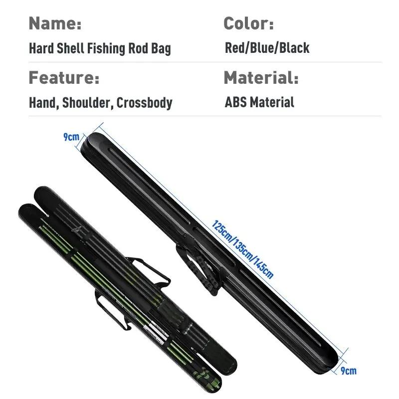 Portable ABS Canne À Pêche Sac De Pêche Auxiliaire Sac 145cm * 9CM * 9CM Dur Cas Rod Couverture De P