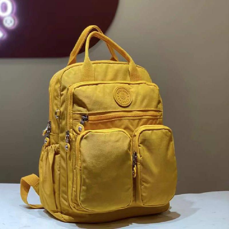 Sac à dos imperméable en Nylon pour femmes, poignée souple, solide, multi-poches, fermeture éclair,