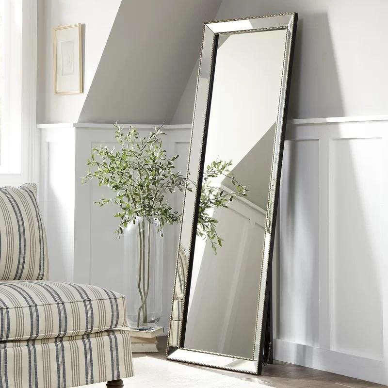 Miroir sur Pied de Style Français Book ine Longueur, Décoration Murale, Salon, Esthétique, Luxe, Vin